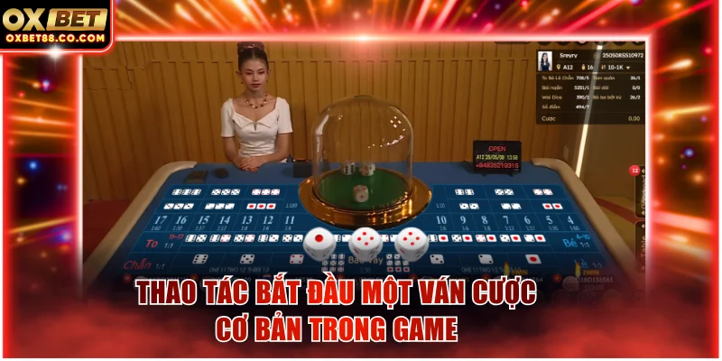 Thao tác bắt đầu một ván cược cơ bản trong game